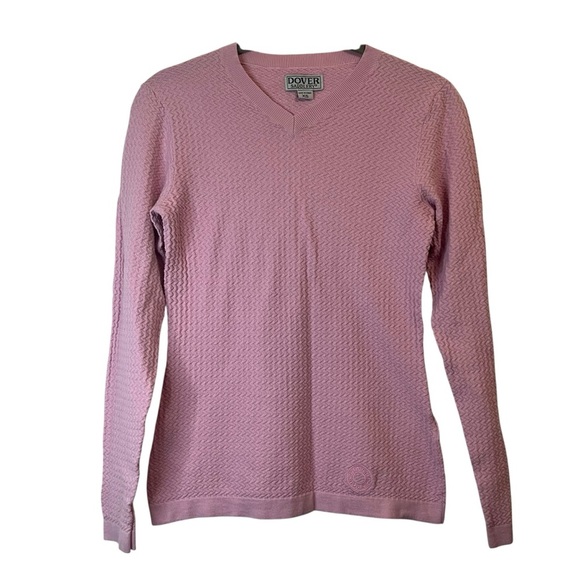 Dover Saddlery IconEQ Ladies' Rowan Equestrian Pink V-Neck Knit Sweater SZ XS - Picture 11 of 11